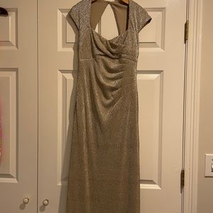 Ralph Lauren gold metallic long dress